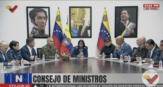 Delcy Rodríguez encabeza su primer consejo de ministros junto a Diosdado Cabello y Padrino López